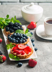 Fresh homemade berrie tarts