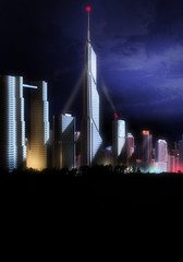 Retro City Background