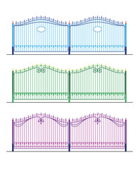 Illustration of the different designs of fences