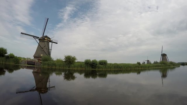 Kinderdijk Childrens Dike many windmills view from the canal windmills Unesco World Heritage Unique Dutch sight and the most popular tourist attraction in Holland The Netherlands exists of 17 mills