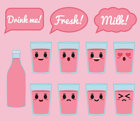 Strawberry milk character