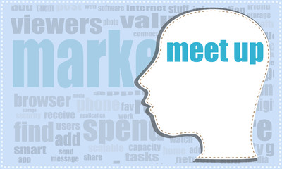 meet up, vector head, profile icon, woman head silhouette, business man head. vector illustration, meet up icon, meet up button, meet up vector, head woman, head man