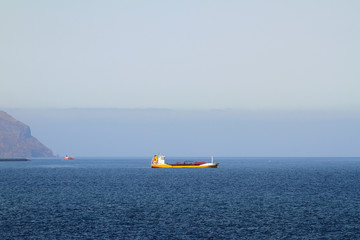 Cargoship in sea