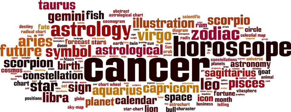 Cancer word cloud concept. Vector illustration