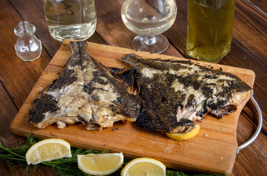 Grilled Flounder On The Wood