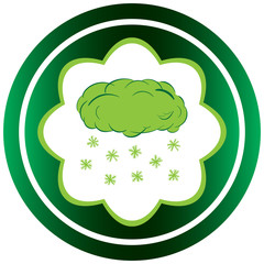 Green icon weather snowfall
