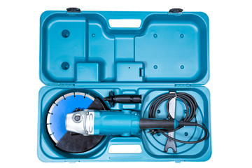 Angle grinder on the white background