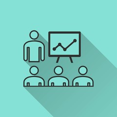 Presentation vector icon.