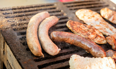 BBQ with sausages