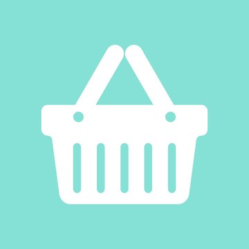 Shopping basket -  vector icon.