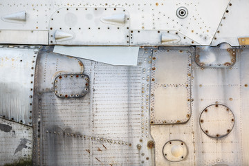 Metal texture with rivets