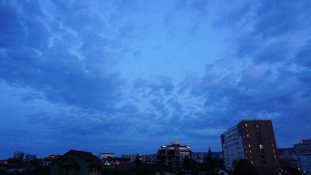 Sundown in Cluj-Napoca. Beautiful timelapse video