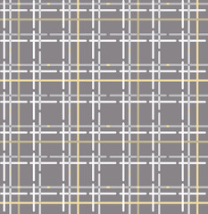 Tartan seamless pattern checkered fabric texture Geometric ornament with lines