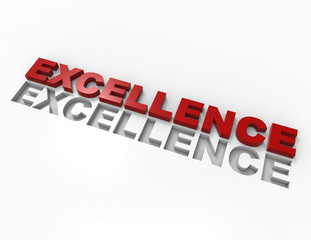 Excellence 3d word concept