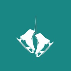 The skates icon. Figure skates symbol