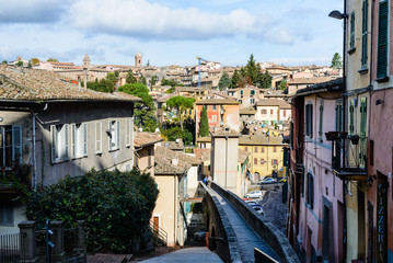 Ancient aqueduct Italian city of Perugia
