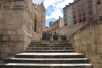 Fototapeta na wymiar escaleras de piedra en la Catedral de Burgos
