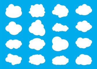 Set of different Cloud. Vector Illustration