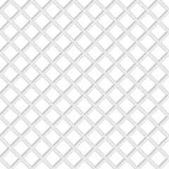 Abstarct geometric seamless white pattern. Checkered ornament Architectural white texture