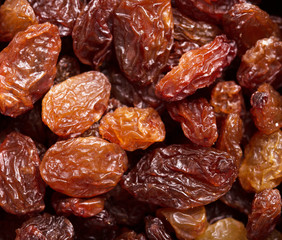 Tasty raisins as  abstract background texture.