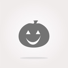 vector icon of halloween pumpkin on holiday, web button