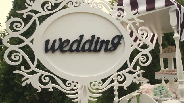 Wedding Pointer Sign at Ceremony