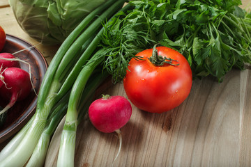 Vegetarian food. Fresh green vegetables