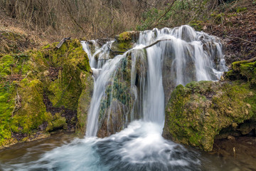 Fototapeta na wymiar Bachkovo waterfalls cascade in Rhodopes Mountain, Plovdiv region, Bulgaria