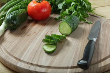 Vegetarian food. Fresh green vegetables