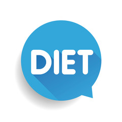 Diet label vector speech bubble