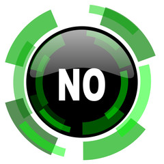 Obraz premium no icon, green modern design isolated button, web and mobile app design illustration