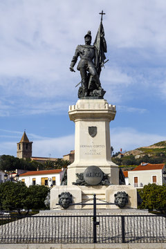 Statue Of Hernan Cortes, Mexico Conqueror, Medellin, Spain