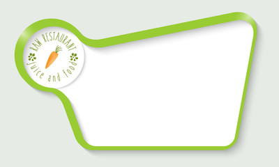 Vector abstract box for your text and raw restaurant icon
