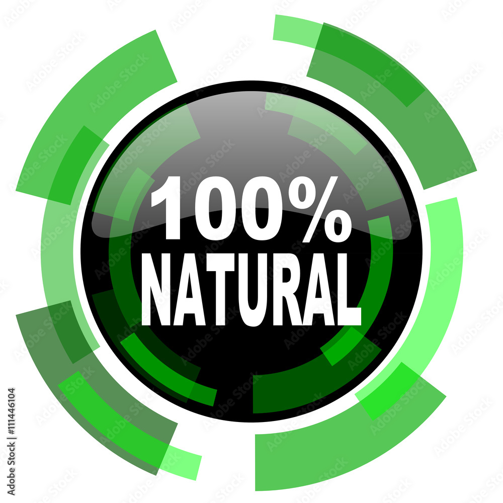 Poster natural icon, green modern design isolated button, web and mobile app design illustration