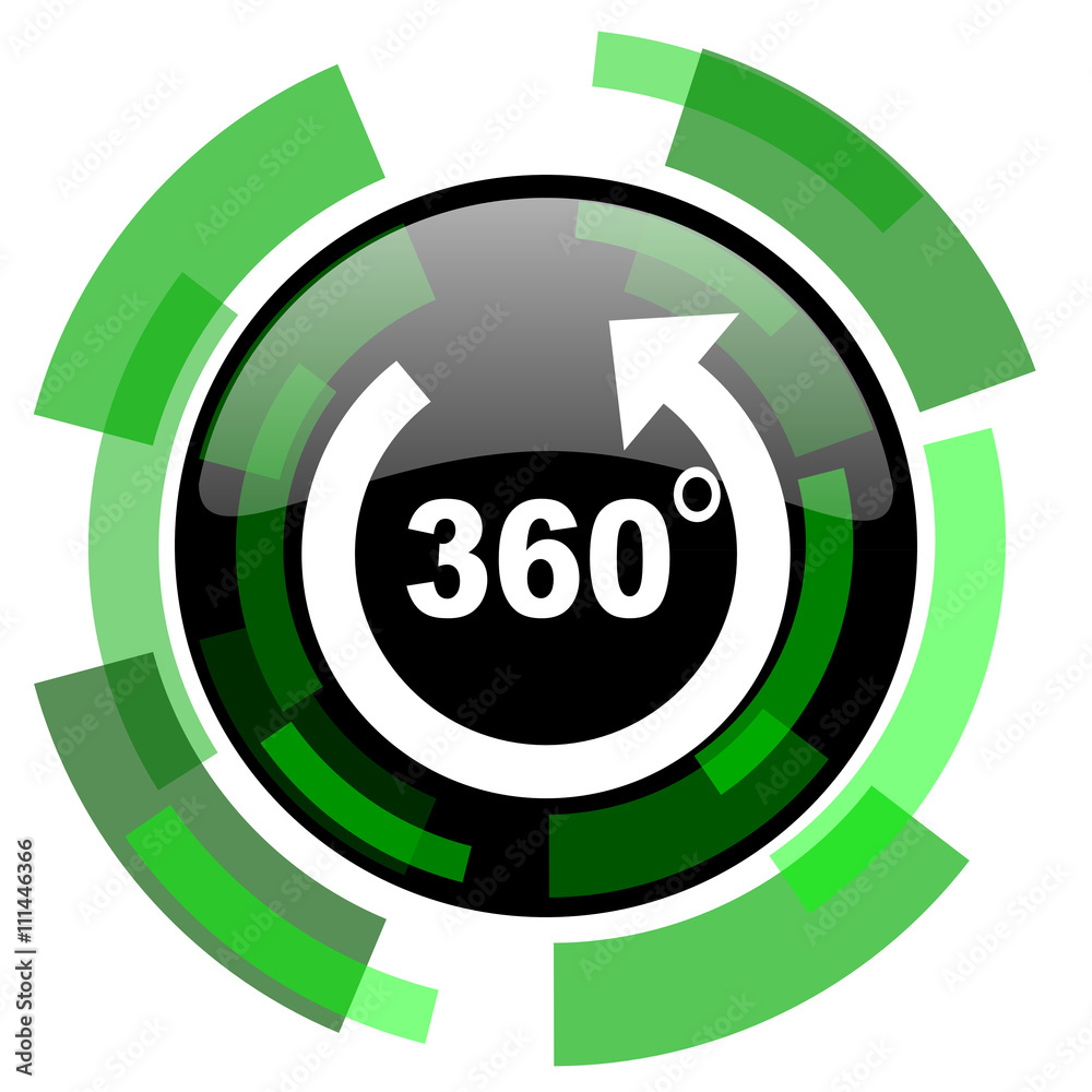 Poster panorama icon, green modern design isolated button, web and mobile app design illustration