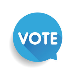 Vote label speech bubble vector
