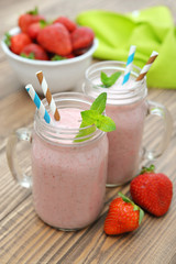 Fruit smoothies with strawberry