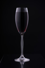 Glass on a black background
