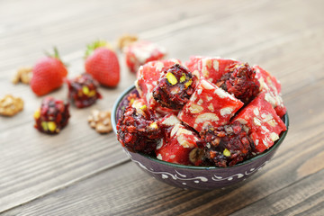 Turkish delight with nuts
