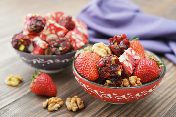 Turkish delight with nuts