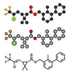 Bifenthrin insecticide molecule (pyrethroid class).