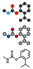 Isoprocarb insecticide molecule.