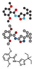 Isoxaben herbicide molecule.