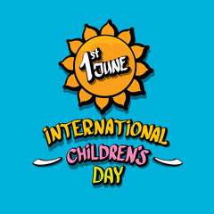 1 june international childrens day background.