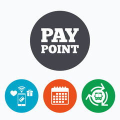 Cash and coin sign icon. Pay point symbol.