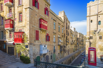 Fototapeta na wymiar Streetview of Valletta, Malta