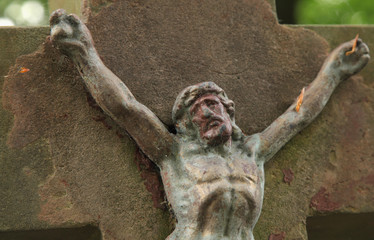 Holy cross with crucified Jesus Christ
