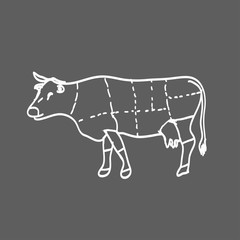 Cuts of beef vector illustration