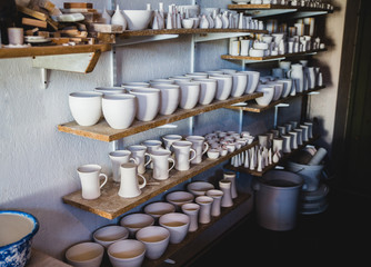 pottery shelf