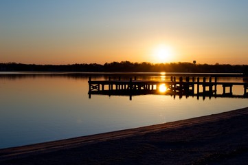 Sunrise at the Dock on the River
